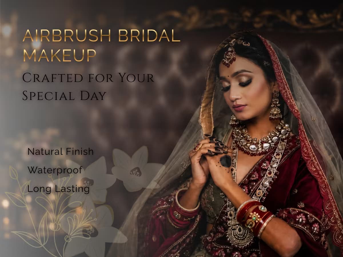 Airbrush bridal makeup offer in Nagpur with long-wear flawless complexion and premium makeup artistry