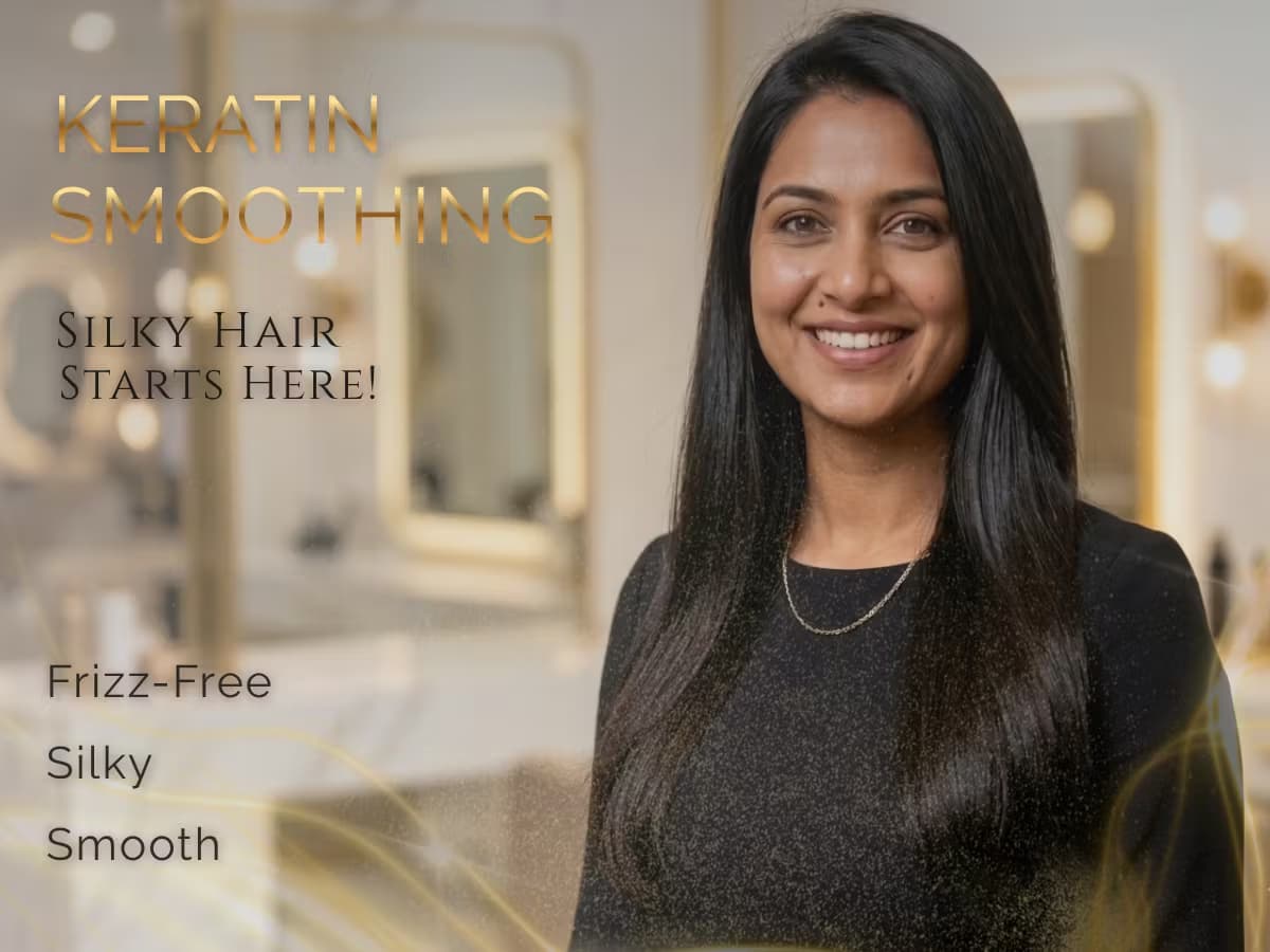 Keratin smoothing treatment offer for frizz-free hair in Nagpur using salon-grade formulas and expert technique