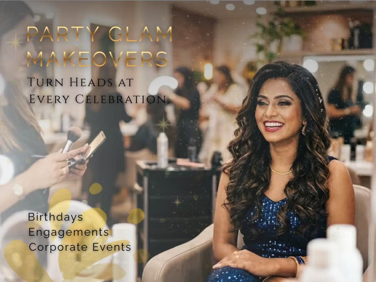 Party glam makeover offer in Nagpur for engagement reception and cocktail events with premium products