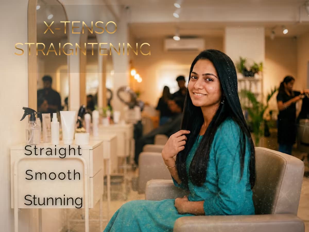 X-Tenso straightening offer in Nagpur for sleek manageable hair with premium salon care and finishing
